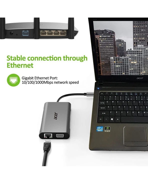 Remise 🧨 Acer 11in1 Type C Dongle Avec Fil USB 3.2 Gen 1 (3.1 Gen 1) Type-C Argent 😍 6 Remise 🧨 Acer 11in1 Type C Dongle Avec Fil USB 3.2 Gen 1 (3.1 Gen 1) Type-C Argent 😍 – Image 4