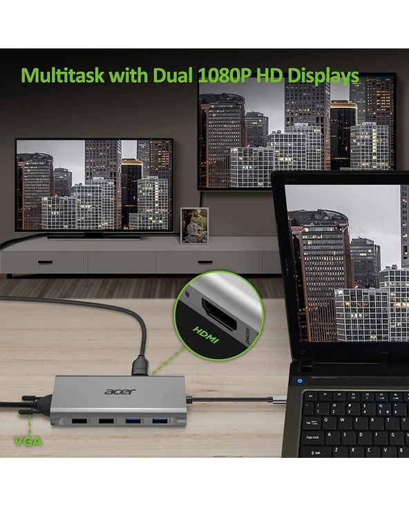 Remise 🧨 Acer 11in1 Type C Dongle Avec Fil USB 3.2 Gen 1 (3.1 Gen 1) Type-C Argent 😍 7 Remise 🧨 Acer 11in1 Type C Dongle Avec Fil USB 3.2 Gen 1 (3.1 Gen 1) Type-C Argent 😍 – Image 5