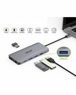 Sortie 🛒 Acer HP.DSCAB.009 Station D'accueil Avec Fil USB 3.2 Gen 1 (3.1 Gen 1) Type-C Argent ⌛ -Lenovo shop acer hp dscab 009 station d accueil 2