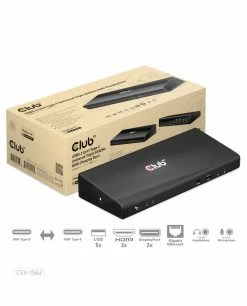 Offres 💯 CLUB3D CSV-1562 Station D'accueil USB 3.2 Gen 1 (3.1 Gen 1) Type-C Noir 🥰 -Lenovo shop club3d csv 1562 station d accueil u 3