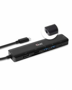 Sortie 🥰 CLUB3D CSV-1592 Station D'accueil USB 3.2 Gen 1 (3.1 Gen 1) Type-C Noir 👍