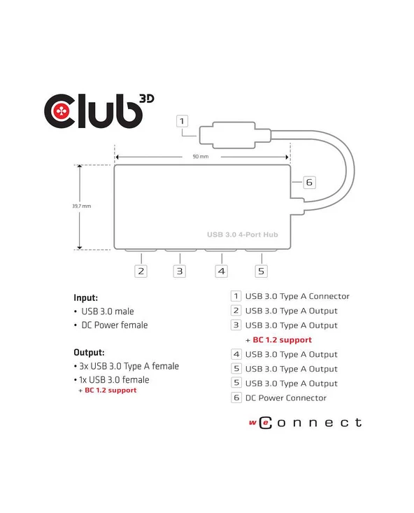 Bon marché 🎉 CLUB3D USB 3.0 Hub 4-Port With Power Adapter 🎁 7 Bon marché 🎉 CLUB3D USB 3.0 Hub 4-Port With Power Adapter 🎁 – Image 5