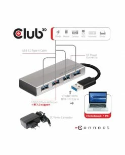Bon marché 🎉 CLUB3D USB 3.0 Hub 4-Port With Power Adapter 🎁 13 Bon marché 🎉 CLUB3D USB 3.0 Hub 4-Port With Power Adapter 🎁 -Lenovo shop club3d usb 3 0 hub 4 port with powe 5