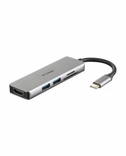 Promo 🔥 D-Link DUB-M530 Station D'accueil Avec Fil USB 3.2 Gen 1 (3.1 Gen 1) Type-C Aluminium, Noir ✔️