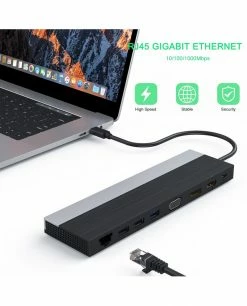 Nouveau 🎉 DLH STATION D'ACCUEIL USB-C 4K TRIPLE AFFICHAGE (DP / HDMI / VGA) 😀 -Lenovo shop dlh station d accueil usb c 4k trip 3