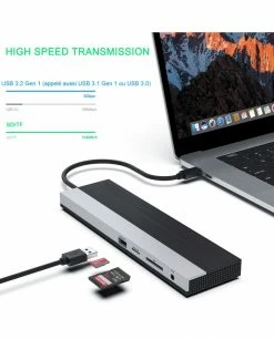 Nouveau 🎉 DLH STATION D'ACCUEIL USB-C 4K TRIPLE AFFICHAGE (DP / HDMI / VGA) 😀 -Lenovo shop dlh station d accueil usb c 4k trip 4