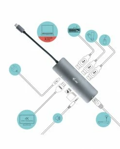 Grosses soldes 🧨 I-tec Metal USB-C Nano Docking Station 4K HDMI LAN + Power Delivery 100 W 🛒 -Lenovo shop i tec metal usb c nano docking stat 3