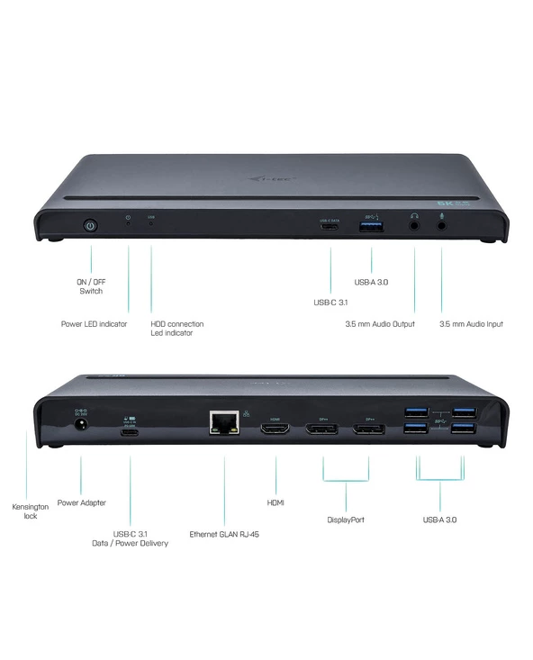 De gros 🎁 I-tec USB 3.0 / USB-C / Thunderbolt 3, 3x 4K Docking Station + Power Delivery 85W 🧨 5 De gros 🎁 I-tec USB 3.0 / USB-C / Thunderbolt 3, 3x 4K Docking Station + Power Delivery 85W 🧨 – Image 3