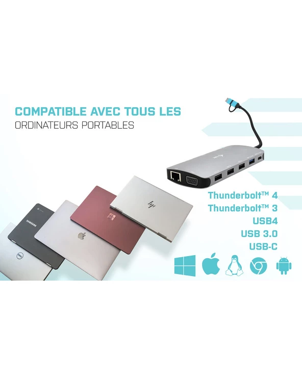 Budget 😀 I-tec USB 3.0 USB-C/Thunderbolt 3x Display Metal Nano Dock With LAN + Power Delivery 100 W 🧨 6 Budget 😀 I-tec USB 3.0 USB-C/Thunderbolt 3x Display Metal Nano Dock With LAN + Power Delivery 100 W 🧨 – Image 4
