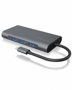 Meilleure affaire 🥰 ICY BOX IB-DK4040-CPD Station D'accueil Avec Fil USB 3.2 Gen 1 (3.1 Gen 1) Type-C Anthracite, Noir 🔥