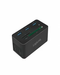 De gros 🔔 LogiLink UA0370 Station D'accueil Avec Fil USB 3.2 Gen 1 (3.1 Gen 1) Type-C Noir ⌛