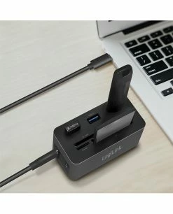 De gros 🔔 LogiLink UA0370 Station D'accueil Avec Fil USB 3.2 Gen 1 (3.1 Gen 1) Type-C Noir ⌛ -Lenovo shop logilink ua0370 station d accueil a 4