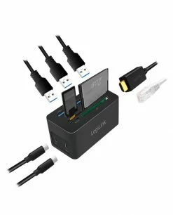 De gros 🔔 LogiLink UA0370 Station D'accueil Avec Fil USB 3.2 Gen 1 (3.1 Gen 1) Type-C Noir ⌛ -Lenovo shop logilink ua0370 station d accueil a 5