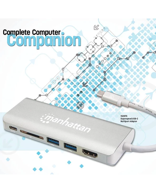 Coupon ✔️ Manhattan 152075 Hub & Concentrateur USB 3.2 Gen 2 (3.1 Gen 2) Type-C 40000 Mbit/s Aluminium 🔔 4 Coupon ✔️ Manhattan 152075 Hub & Concentrateur USB 3.2 Gen 2 (3.1 Gen 2) Type-C 40000 Mbit/s Aluminium 🔔 – Image 2