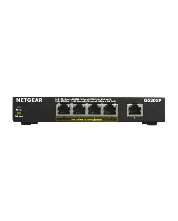 De gros ???? Netgear GS305Pv2 Non-géré Gigabit Ethernet (10/100/1000) Connexion Ethernet, Supportant L'alimentation Via Ce Port (PoE) Noir ✨ 4 De gros ???? Netgear GS305Pv2 Non-géré Gigabit Ethernet (10/100/1000) Connexion Ethernet, Supportant L'alimentation Via Ce Port (PoE) Noir ✨ – Image 2
