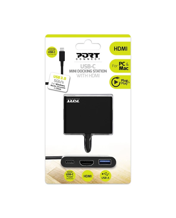 Bon marché ⭐ Port Designs 900140 Station D'accueil Avec Fil USB 3.2 Gen 1 (3.1 Gen 1) Type-C Noir 🔥 4 Bon marché ⭐ Port Designs 900140 Station D'accueil Avec Fil USB 3.2 Gen 1 (3.1 Gen 1) Type-C Noir 🔥 – Image 2