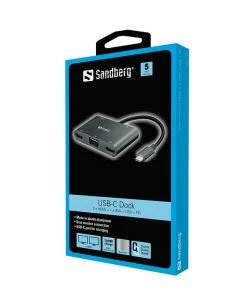 Nouveau 🎁 Sandberg USB-C Dock 2xHDMI+1xVGA+USB+PD 😀 -Lenovo shop sandberg usb c dock 2xhdmi 1xvga us 1
