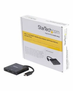 Nouveau ⭐ StarTech.com Adaptateur Multifonction USB-C Vers HDMI 4K Avec USB Power Delivery Et Port USB-A 💯 -Lenovo shop startech com adaptateur multifoncti 5