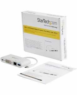 Budget ???? StarTech.com Adaptateur Multiport USB-C Pour Ordinateur Portable - Power Delivery - DVI - GbE - USB 3.0 ???? -Lenovo shop startech com adaptateur multiport u 17