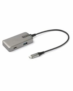 Remise 🌟 StarTech.com Adaptateur Multiport USB-C - Mini Dock USB Type-C Vers 4K 60Hz HDMI 2.0 - 100W Power Delivery Pass-trough – Hub 3 P 😍