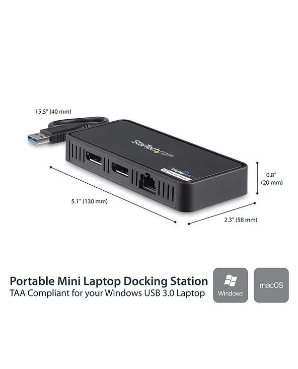 Offres ✨ StarTech.com Station D'accueil USB 3.0 Double Affichage DisplayPort 4K 60Hz Pour PC Portable 👍 4 Offres ✨ StarTech.com Station D'accueil USB 3.0 Double Affichage DisplayPort 4K 60Hz Pour PC Portable 👍 – Image 2