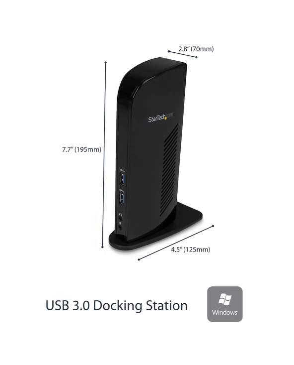 De gros 😀 StarTech.com Station D'accueil USB 3.0 Double Affichage Pour PC Portable - Réplicateur De Ports HDMI Et DVI ✨ 4 De gros 😀 StarTech.com Station D'accueil USB 3.0 Double Affichage Pour PC Portable - Réplicateur De Ports HDMI Et DVI ✨ – Image 2