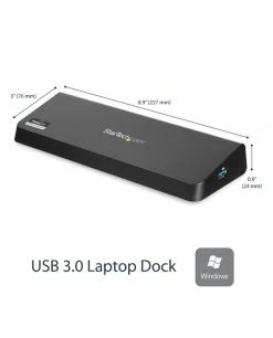 Promo 🔥 StarTech.com Station D'Accueil USB 3.0 Double Écran Avec HDMI Et DisplayPort 4K - USB 3.0 Vers 4x USB-A, Ethernet, HDMI Et DP - 🎉 -Lenovo shop startech com station d accueil usb 1 26