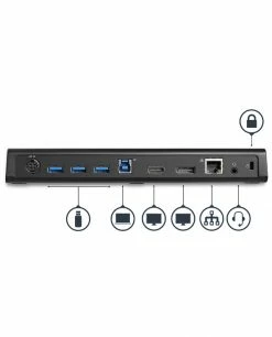 Promo 🔥 StarTech.com Station D'Accueil USB 3.0 Double Écran Avec HDMI Et DisplayPort 4K - USB 3.0 Vers 4x USB-A, Ethernet, HDMI Et DP - 🎉 -Lenovo shop startech com station d accueil usb 1 27