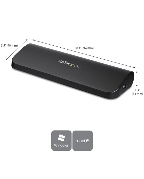 Offres 👍 StarTech.com Station D'accueil USB 3.0 Universelle Double Affichage Pour PC Portable - HDMI Et DVI / VGA Avec GbE Et Audio ❤️ 5 Offres 👍 StarTech.com Station D'accueil USB 3.0 Universelle Double Affichage Pour PC Portable - HDMI Et DVI / VGA Avec GbE Et Audio ❤️ – Image 3