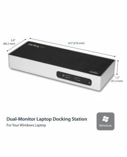 Nouveau 🎁 StarTech.com USB 3.0 Docking Station Dual Monitor Laptop Docking Station Met HDMI & DVI/VGA Video 6-Port USB 3.1 Gen 1 5Gbps Hub 🎉 -Lenovo shop startech com usb 3 0 docking statio 2