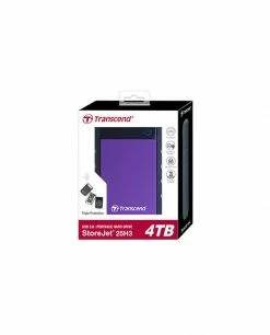 Acheter 😉 Transcend StoreJet 25H3 Disque Dur Externe 4000 Go Noir, Violet ❤️ -Lenovo shop transcend storejet 25h3 disque dur 1 5