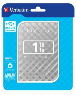 Tout neuf 🔔 Verbatim Disque Dur Portable USB Store 'n' Go 3.0, 1 To, Argenté ⌛ -Lenovo shop verbatim disque dur portable usb st 12