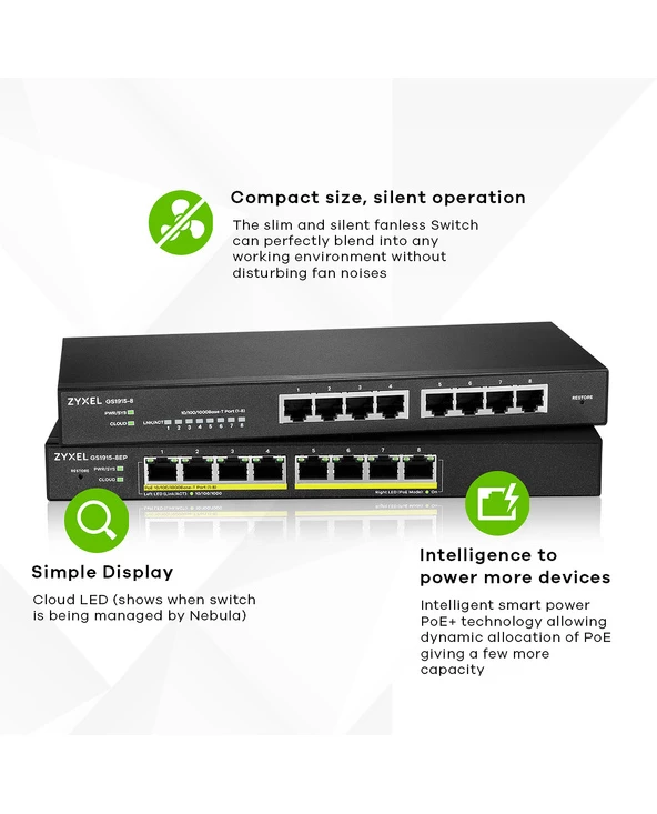 Sortie ✨ Zyxel GS1915-8 Géré L2 Gigabit Ethernet (10/100/1000) Noir ❤️ 6 Sortie ✨ Zyxel GS1915-8 Géré L2 Gigabit Ethernet (10/100/1000) Noir ❤️ – Image 4